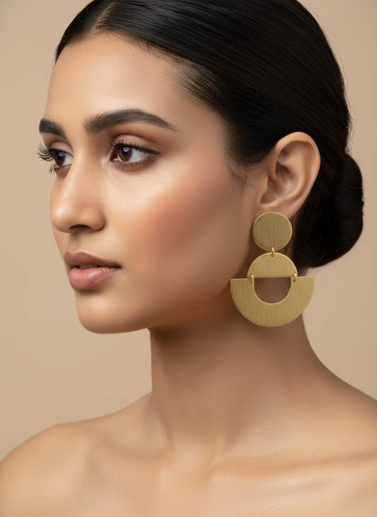 Pranika Arc Earrings 18K Gold-Plated Brass Earrings