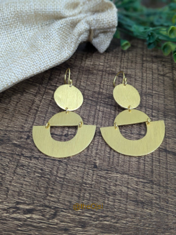 Celestial Cascade brass earrings