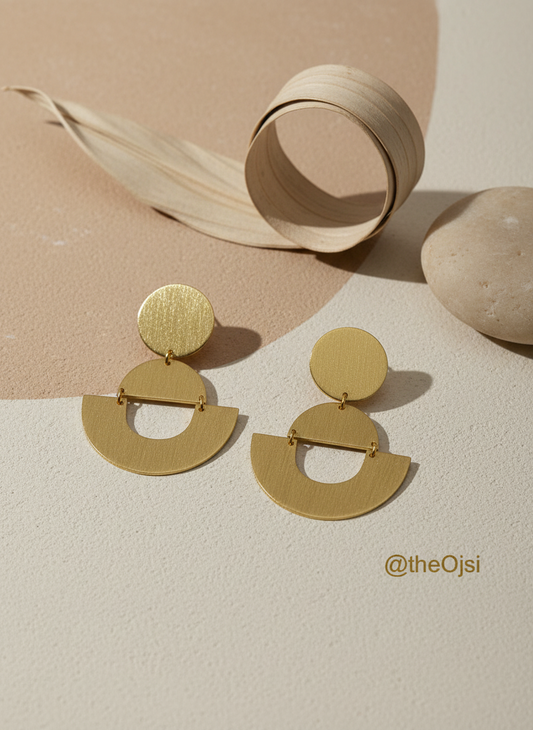 Pranika Arc Earrings 18K Gold-Plated Brass Earrings