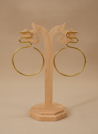 Tarangni Wave 18K Gold-Palted brass Stud earrings