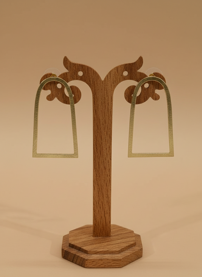 Tirya Golden Frame Hoops brass studs