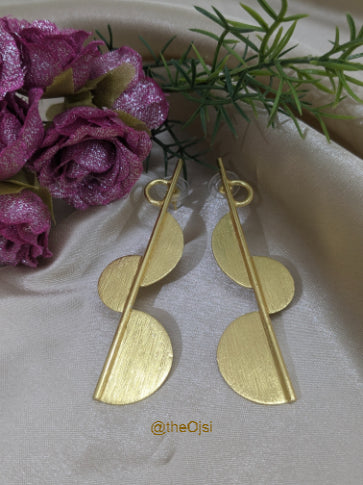 Rhythm Radiance brass stud earrings