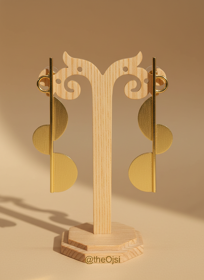 Spandini Rhythm 18K Gold-Plated brass Stud earrings