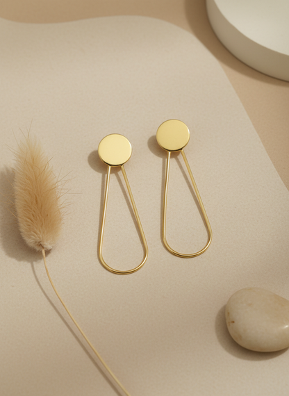 Payodhi TearDrop 18K Gold-Plated Brass Earrings