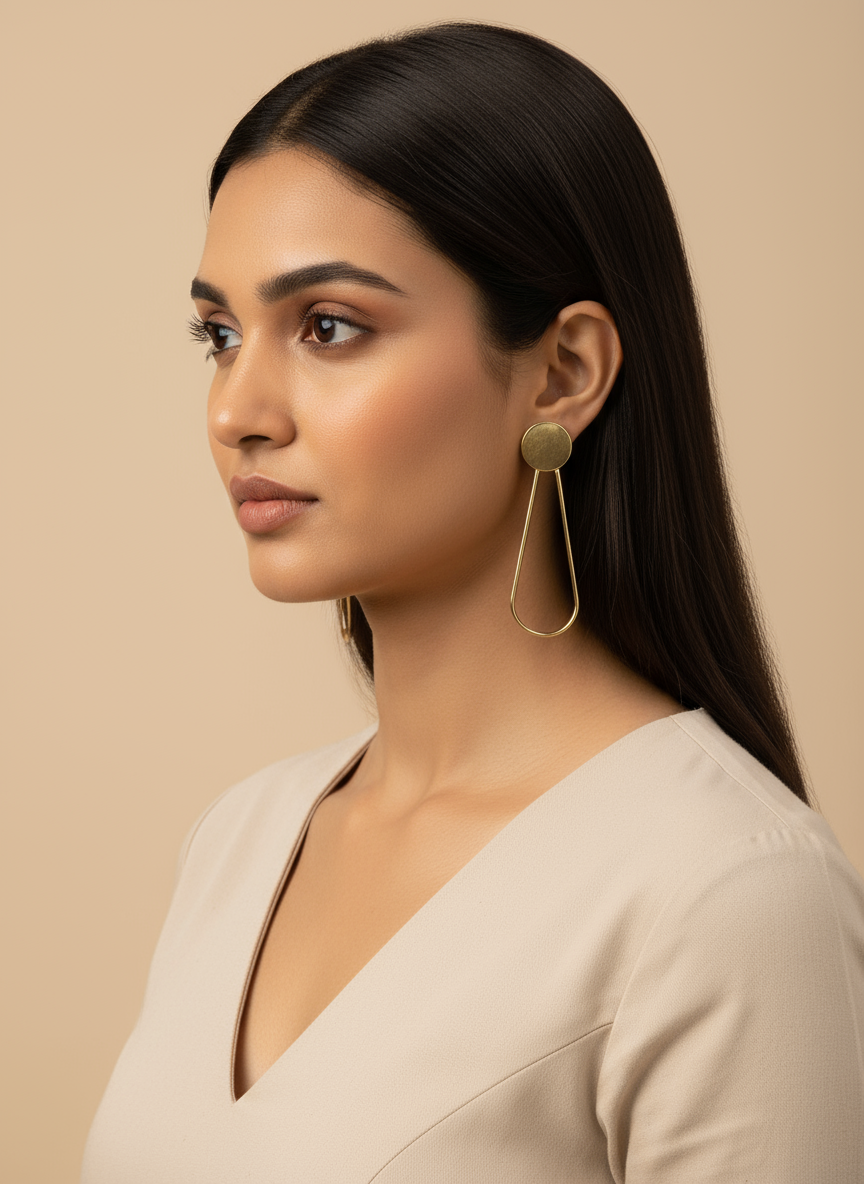 Payodhi TearDrop 18K Gold-Plated Brass Earrings