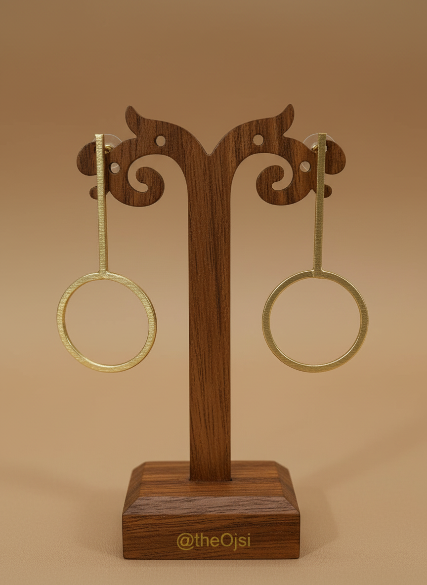 Bindu Line Drops 18K Gold-Plated Brass Earrings