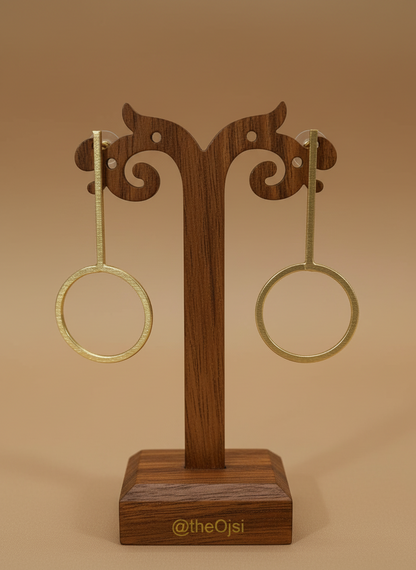 Bindu Line Drops 18K Gold-Plated Brass Earrings