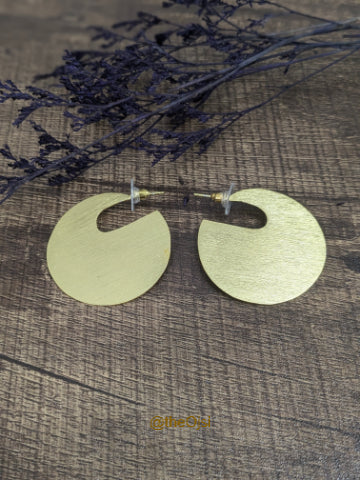 Celestial Swirl brass Hoops