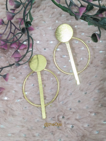 Dhyana Stillness 18K Gold-Plated brass stud earrings