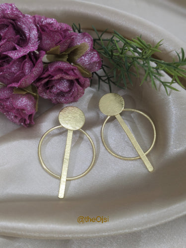 Dhyana Stillness 18K Gold-Plated brass stud earrings