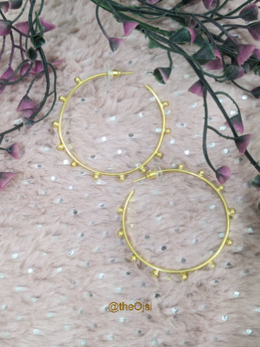 Sunbeam Hoops brass earrings