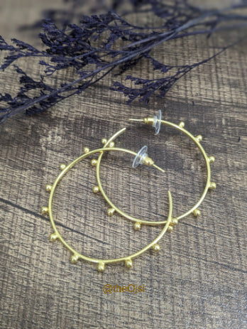 Sunbeam Hoops brass earrings
