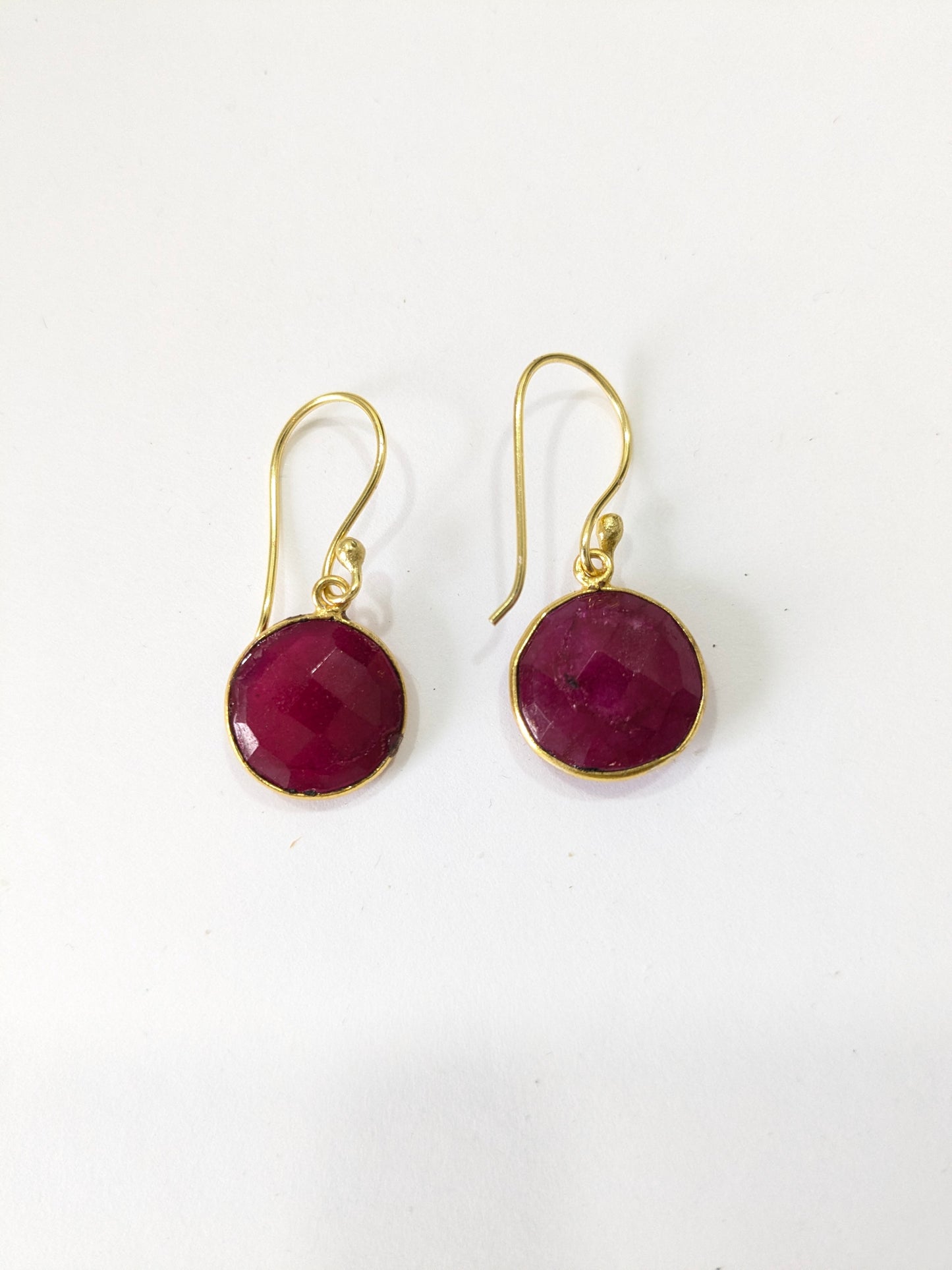 Isha Pink Jade 18K Gold-Plated Brass Earrings